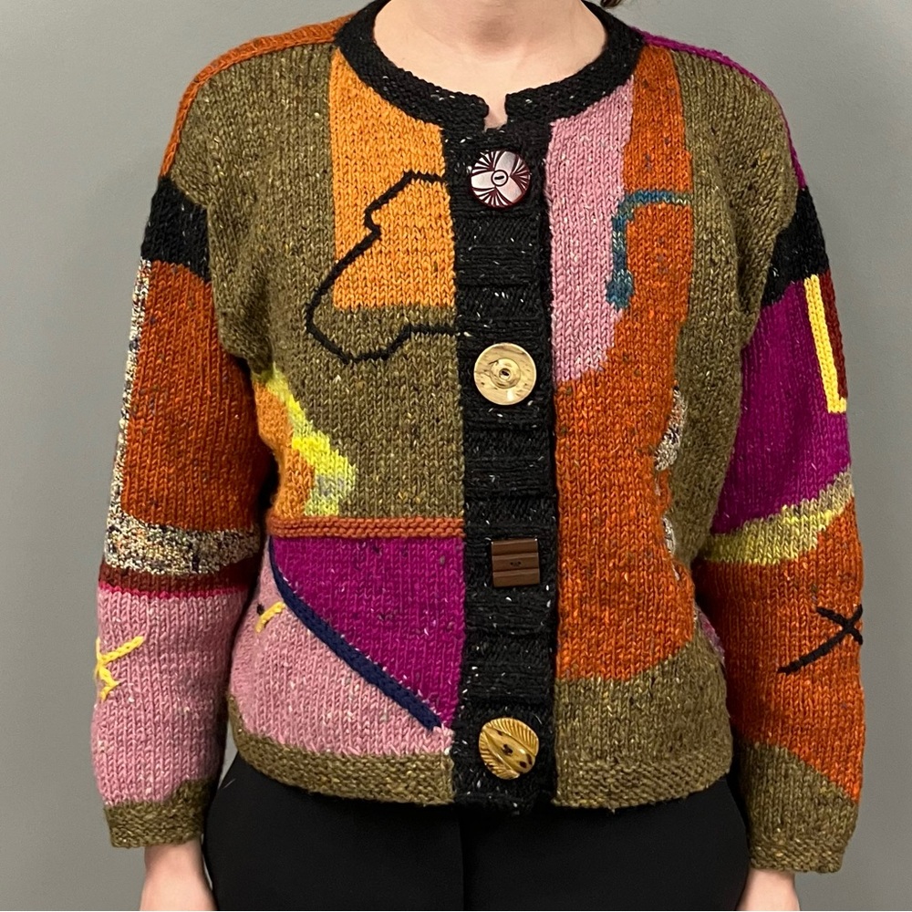 Lynne McNulty Vintage 90’s knit sweater with buttons